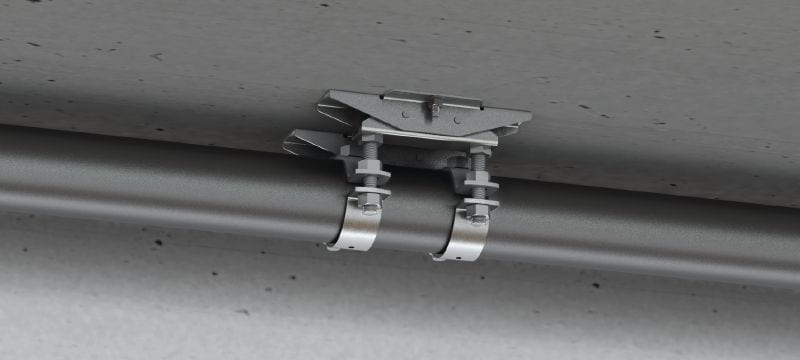 MFP-CLD-I kompakts nekustīgais balsts (ar skaņas izolāciju) Mazas slodzes (līdz 8 kN) konstrukcijām paredzēts cinkots, kompakts nekustīgais balsts ar skaņas izolāciju Pielietojumi 1