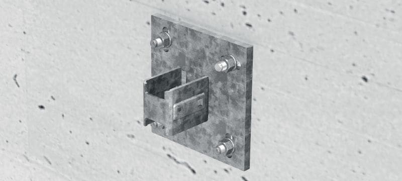 MIQB-CD Karsti cinkota (HDG) balstplātne MIQ siju stiprināšanai pie betona Pielietojumi 1