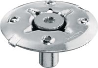 X-FCM režģa stiprinājuma disks (cinkots) Cinkots režģa stiprinājuma disks grīdas režģu stiprināšanai, izmantojot naglas ar vītni. Piemērots izmantošanai vidē ar zemu korozijas līmeni