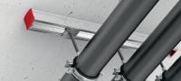 MQ-41-L statņa profils Cinkots, 41 mm augsts statņa tipa profils vidējas slodzes konstrukcijām Pielietojumi 1