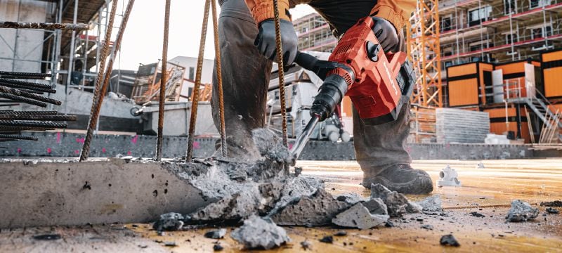 Akumulatora perforators TE 60-22 Jaudīgs akumulatora perforators SDS Max (TE-Y) ar lielu jaudas un svara attiecību lielas slodzes urbšanai un kalšanai betonā un mūrī (Nuron akumulators) Pielietojumi 1