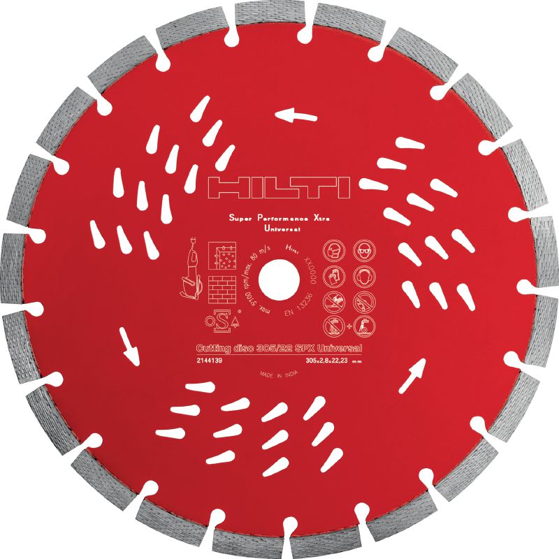 SPX universālais dimanta disks Izcils dimanta disks ar tehnoloģiju Equidist izcilas kvalitātes griešanas darbiem dažādos pamatmateriālos
