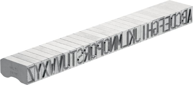 Tērauda marķēšanas spiedogi X-MC S 8/12 Smaili un plati burti un cipari identifikācijas atzīmju iespiešanai metālā