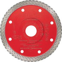SPX dimanta disks cietām flīzēm Izcils dimanta disks nepārspējamai cietu flīžu materiālu griešanas veiktspējai, piemēram, porcelāna flīžu un granīta griešanai