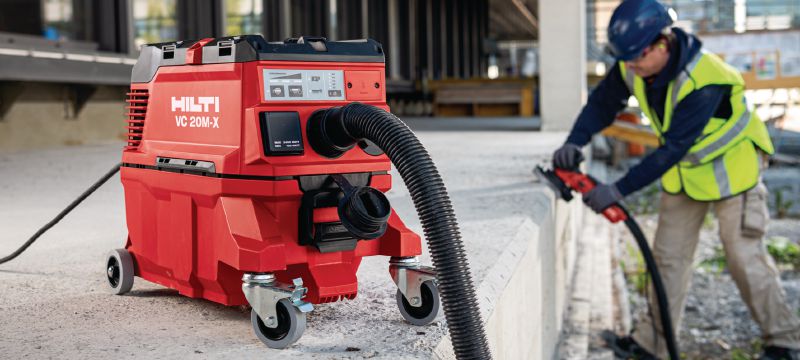 VC 24h-X kompakts H klases putekļu savācējs sausai/slapjai tīrīšanai Universāls un kompakts putekļsūcējs ar automātisku filtra tīrīšanas funkciju sausu putekļu un slapjuma tīrīšanai — H klase Pielietojumi 1