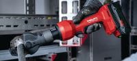 NCT 25 S-22 ACSR un atsaišu akumulatora kabeļu griezējs Šķērveida akumulatora hidrauliskais kabeļu griešanas instruments ACSR kabeļiem un atsaitēm (Nuron akumulatoru platforma) Pielietojumi 2