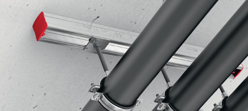 MQ-41-L statņa profils Cinkots, 41 mm augsts statņa tipa profils vidējas slodzes konstrukcijām Pielietojumi 1