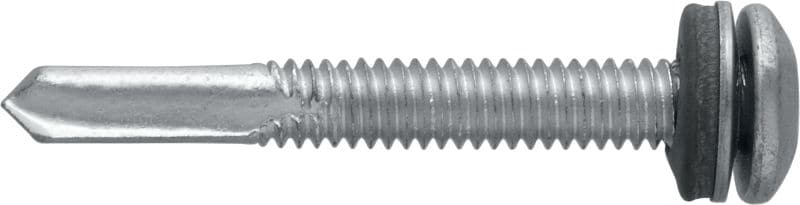 S-MD 35 PS pašurbjošas metāla skrūves Pašurbjoša skrūve (no nerūsējošā tērauda A2) ar plakanu galvu un 12 mm paplāksni bieza metāla (līdz 12 mm) stiprināšanai pie metāla