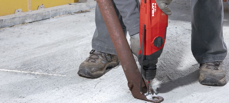 Perforators TE 3-M Jaudīgs daudzfunkciju perforators SDS Plus (TE-C) ar pistoļveida rokturi, trim režīmiem un drupināšanas funkciju Pielietojumi 1