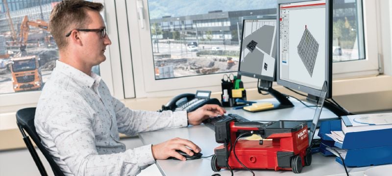 PS 300 metāldetektora sistēma Precīzs detektors stiegrojuma noteikšanai, dziļuma mērīšanai un izmēru aprēķināšanai konstrukciju analīzes laikā Pielietojumi 1