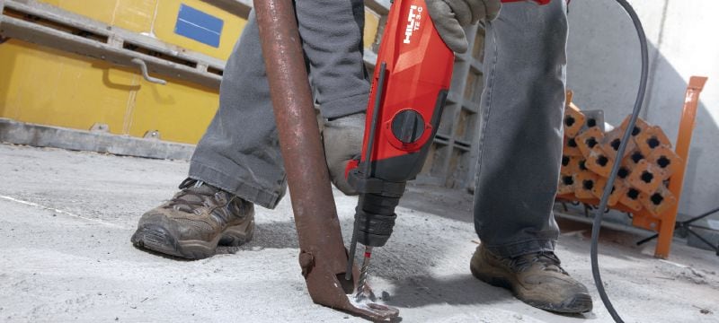 TE 3-C perforators Jaudīgs perforators SDS Plus (TE-C) ar pistoļveida rokturi, trim režīmiem un drupināšanas funkciju Pielietojumi 1