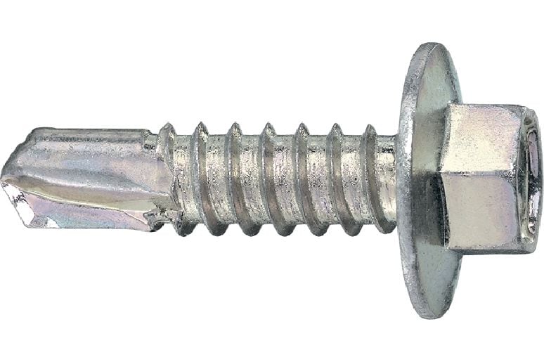 S-MD 23 Z pašurbjošas metāla skrūves Pašurbjoša skrūve (no cinkota oglekļa tērauda), kas presēta uz atloka, vidēji bieza metāla (līdz 6 mm) stiprināšanai pie metāla