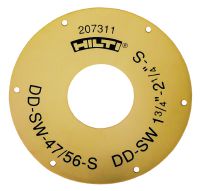 DD-SW-S blīvējoša paplāksne Ūdens savācēja iekārtas DD-WC-S blīve, paredzēta kroņurbjiem, kuru diametrs ir no 8 mm (5/16) līdz 87 mm (3-7/16)