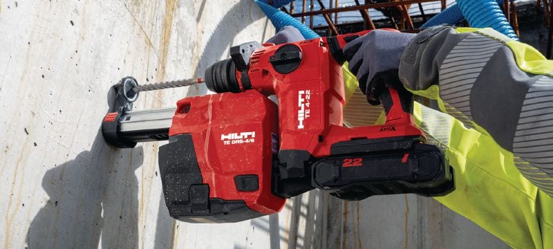 Akumulatora perforators TE 4-22 Kompaktais SDS Plus akumulatora perforators nodrošina labāko snieguma un svara attiecību urbšanai virs galvas (Nuron akumulatoru platforma) Pielietojumi 1