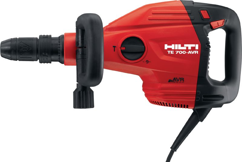 TE 700-AVR SDS-max demontāžas āmurs Jaudīgs atskaldāmais āmurs demontāžai SDS Max (TE-Y) ar aktīvās vibrācijas kontroles sistēmu (Active Vibration Reduction — AVR). Piemērots lielas slodzes kalšanas darbiem betonā un mūrī