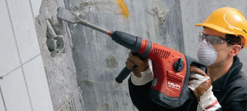 TE-Y SC sērijas kalšanas kalti Īpaši izturīgi SDS Max (TE-Y) sērijas kalšanas kalti metināšanas materiāla, betona no vedņiem un citu nelīdzenumu noņemšanai Pielietojumi 1