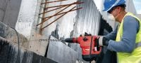 Cietsakausējuma urbju komplekts metriskajā sistēmā TE-YX (SDS Max) Izcils cietsakausējuma urbis SDS Max (TE-Y) nepārspējamam urbšanas sniegumam dzelzsbetonā Pielietojumi 1
