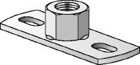 MGL 2-R Karsti cinkota (HDG) mazas slodzes nekustīga balstplātne metrisko izmēru vītņstieņu sastiprināšanai ar diviem enkurošanas punktiem