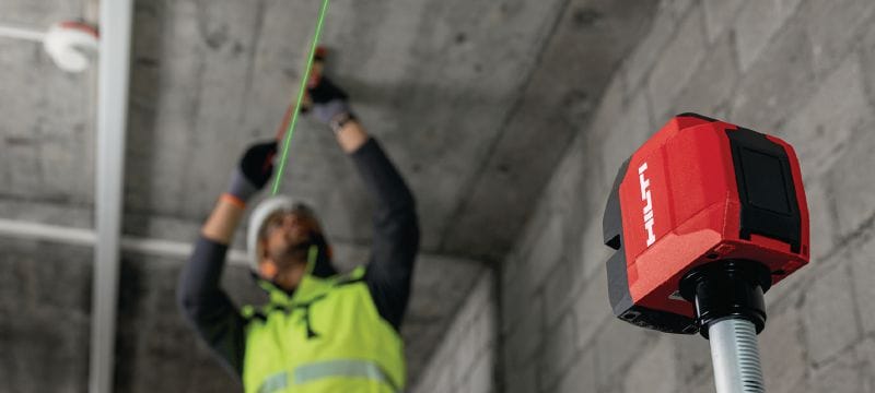 PM 2-LG zaļo līniju lāzers Zaļo līniju lāzers ar diviem augstas redzamības stariem, kas paredzēti nivelēšanas un līmeņošanas darbiem Pielietojumi 1