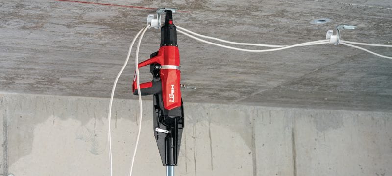 DX 6 pulvera montāžas naglu pistoles komplekts Pilnībā automātiska pulvera montāžas naglu pistole – komplekts sienām un veidņiem Pielietojumi 1