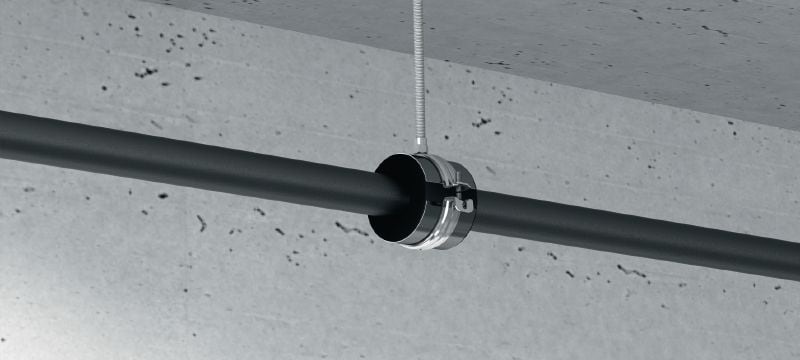 MIP-M ātri aizverama dzesēšanas cauruļu skava (ar mērenu izolācijas slāni) Sevišķas kvalitātes cinkota tērauda cauruļu, kas paredzēta maksimālai produktivitātei dzesēšanas iekārtās, kur izolācijas biezums ir 20-25 mm Pielietojumi 1