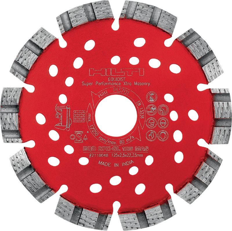 SPX-SL dimanta disks mūrim Izcils dimanta disks ar tehnoloģiju Equidist optimālam kanālfrēzēšanas sniegumam mūrī
