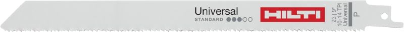 Standarta dažādu materiālu griešana Standarta zobenzāģa asmens dažādu materiālu (metāla, koka u. c.) griešanai ar lētāku pašizmaksu