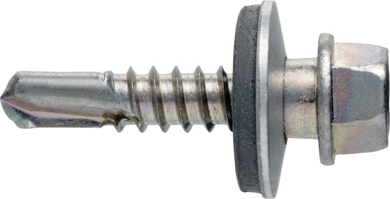 S-MD53SS pašurbjošas metāla skrūves Pašurbjoša skrūve (no nerūsējošā tērauda A4) ar 16 mm paplāksni vidēji bieza metāla (līdz 6 mm) stiprināšanai pie metāla