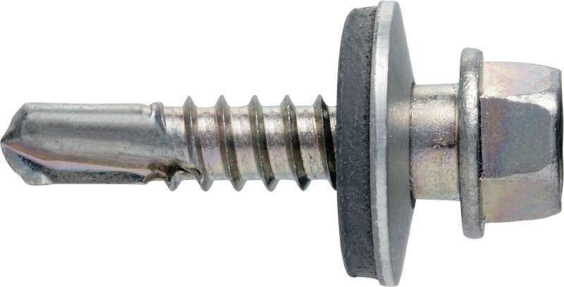 S-MD 53 S pašurbjošas metāla skrūves Pašurbjoša skrūve (no nerūsējošā tērauda A2) ar 16 mm paplāksni vidēji bieza metāla (līdz 6 mm) stiprināšanai pie metāla