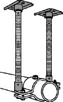 MFP 3a-F nekustīgais balsts Karsti cinkots (HDG) nekustīga balsta komplekts, kas paredzēts maksimālai elastībai konstrukcijās ar caurules ass slodzi līdz 6 kN