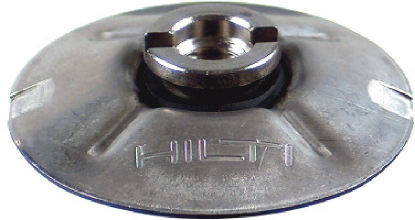 Rievotas plāksnes stiprinājums (no nerūsoša tērauda) X-FCP-R Rievotas plāksnes stiprinājuma disks naglām ar vītni. Piemērots izmantošanai īpaši korozīvā vidē