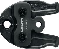 Cauruļu ietverspailes NPR PM V Preses spīles V veida profila presēšanas veidgabaliem līdz 35 mm. Savietojamas ar Hilti NPR 19-A cauruļu presēšanas instrumentu