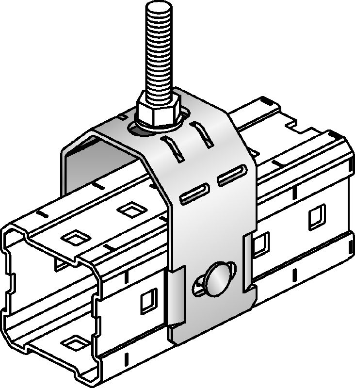 Plakana paplāksne DIN 125 M10 HDG Karsti cinkots (HDG) savienotājs M12 (1/2) un M20 (3/4) vītņstieņu stiprināšanai pie MI kopnēm Pielietojumi 1