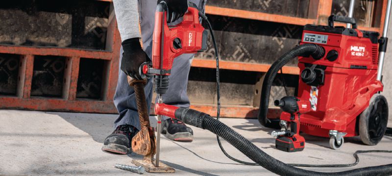 TE 6-CL perforators Jaudīgs SDS Plus (TE-C) sērijas perforators ar D veida rokturi ar atkalšanas funkciju Pielietojumi 1