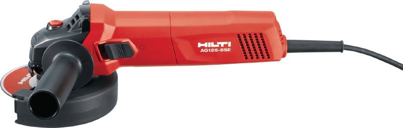 Leņķa slīpmašīna AG 125-SE 800 W leņķa slīpmašīna griešanas un slīpēšanas (nobeiguma apdares) darbiem, izmantojot diskus ar diametru līdz 125 mm