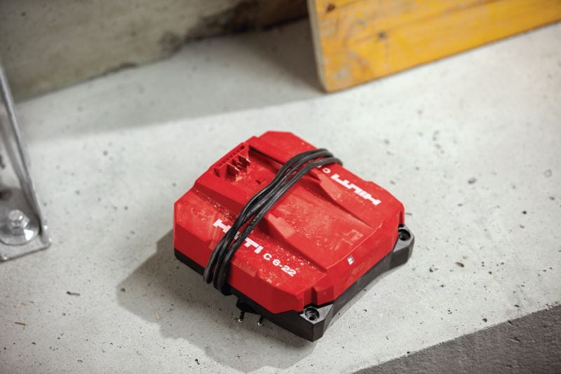 C 6-22 Nuron ātrais lādētājs Ātrdarbīgs lādētājs visiem Hilti Nuron akumulatoriem Pielietojumi 1