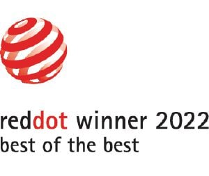                Šim izstrādājumam tika piešķirts “Red Dot Design Award” apbalvojums “Best of the Best” (Labākais no labākajiem).            