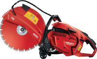 DSH 900-X spēka zāģis (400 mm) Jaudīgs, viegli darbināms spēka zāģis ar 87 kubikcentimetru motoru un automātisko gaisa vārstu — maksimālais diska diametrs 400 mm griešanai līdz pat 150 mm dziļumā