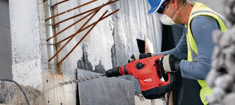Perforators TE 60-AVR Daudzpusīgs un jaudīgs perforators SDS Max (TE-Y) ar aktīvās vibrācijas kontroles tehnoloģiju (AVR) urbšanas un kalšanas darbiem betonā Pielietojumi 1