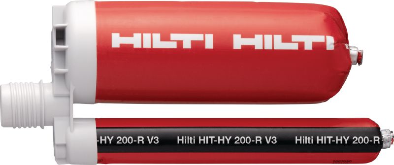 HIT-HY 200-R V3 enkurmasa Izcilas veiktspējas hibrīda ķīmiskā enkurmasa, kas ir apstiprināta lietošanai savienojumos ar ielīmējamu stiegru un strukturālā tērauda balstplātnes enkurošanai