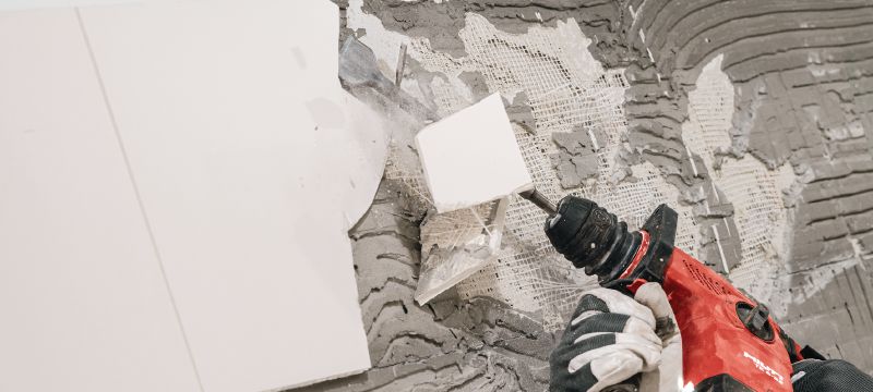 TE-C SC sērijas kalšanas kalti Īpaši izturīgi SDS Plus (TE-C) sērijas kalšanas kalti metināšanas materiāla, betona no veidņiem un citu nelīdzenumu noņemšanai Pielietojumi 1