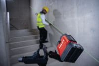 PM 20-CG 12 V punktu un šķērslīnijas līniju lāzers Kombinēts lāzera nivelieris ar zaļas krāsas staru, divām līnijām un četriem punktiem santehnikas, nivelēšanas, salāgošanas un izlīdzināšanas darbiem (12 V akumulatoru platforma) Pielietojumi 2