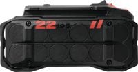 Nuron akumulators B 22-195 Augstas ietilpības 22 V litija jonu akumulators, kas izstrādāts, lai palielinātu vidējas līdz lielas slodzes Nuron elektroinstrumentu sniegumu un darbības laiku