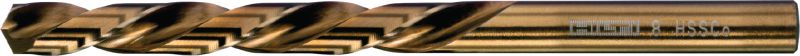 HSS Co kobalta urbis Izcils HSS kobalta urbis maza diametra urbumu izveidei tēraudā un nerūsošā tēraudā, ≤1100 N/mm²; atbilst DIN 338/340