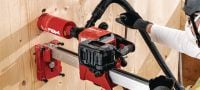 DD 150-U-22 bezvadu kroņurbis Akumulatora dimanta kroņuršanas iekārta rokas urbšanai vai urbšanai no iekārtas; urbšanas diametrs 52–162 mm (2–6-3/8) betonā vai līdz 252 mm (10) mūrī (Nuron akumulators) Pielietojumi 5