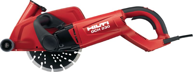Elektriskais dimanta griezējs DCH 230 Manuāla elektriskā sausās dimanta griešanas iekārta. Griešanas dziļums ar 230 mm asmeni līdz pat 85 mm