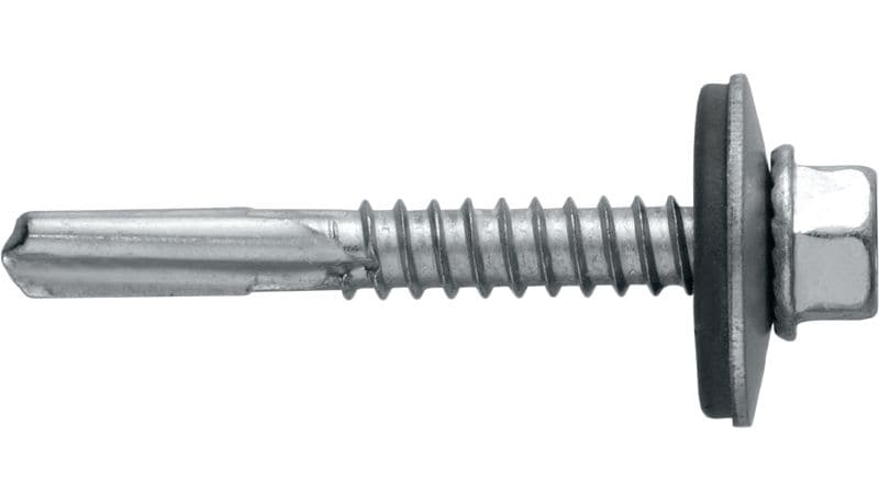 S-MD55Z pašurbjošas metāla skrūves Pašurbjoša skrūve (no cinkota oglekļa tērauda) ar 16 mm paplāksni bieza metāla (līdz 15 mm) stiprināšanai pie metāla