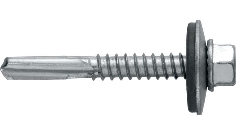 S-MD55Z pašurbjošas metāla skrūves Pašurbjoša skrūve (no cinkota oglekļa tērauda) ar 16 mm paplāksni bieza metāla (līdz 15 mm) stiprināšanai pie metāla