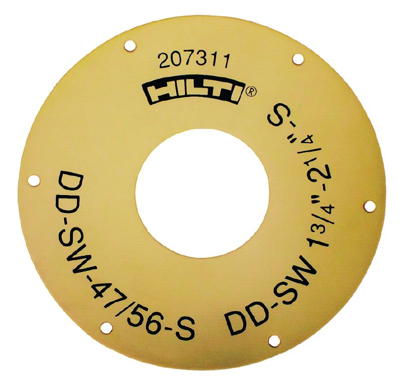 DD-SW-S blīvējoša paplāksne Ūdens savācēja iekārtas DD-WC-S blīve, paredzēta kroņurbjiem, kuru diametrs ir no 8 mm (5/16) līdz 87 mm (3-7/16)