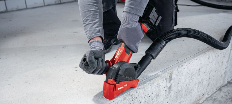 Akumulatora leņķa slīpmašīna AG 6D-22 (125 mm) Jaudīga akumulatora leņķa slīpmašīna ar bezogļu motoru, SensTech vadības sistēmu un uzlabotām drošības funkcijām diskiem ar diametru līdz 125 mm (Nuron akumulatoru platforma) Pielietojumi 1